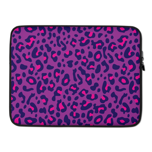 15 in Purple Leopard Print Laptop Sleeve by Design Express