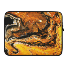 15 in Yellow Orange Abstract Laptop Sleeve by Design Express