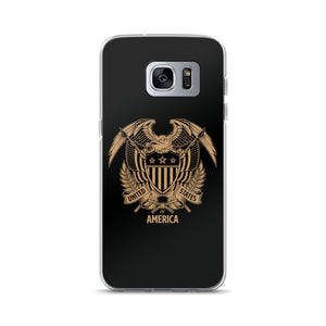 Samsung Galaxy S7 Edge United States Of America Eagle Illustration Reverse Gold Samsung Case Samsung Cases by Design Express