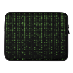 15 in Binary Code Laptop Sleeve by Design Express
