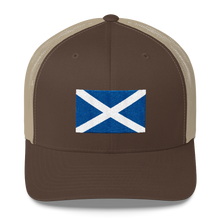 Brown/ Khaki Scotland Flag "Solo" Trucker Cap by Design Express