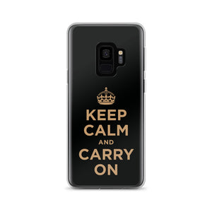 Samsung Galaxy S9 Keep Calm and Carry On (Black Gold) Samsung Case Samsung Case by Design Express