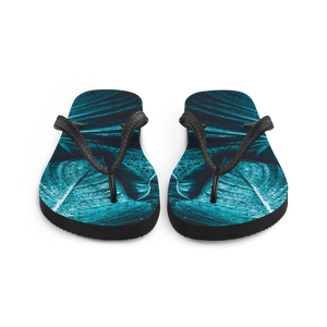 Turquoise Leaf Flip-Flops by Design Express