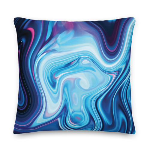 22×22 Lucid Blue Square Premium Pillow by Design Express