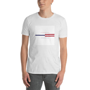 White / S America "Tommy" Square Unisex T-Shirt by Design Express