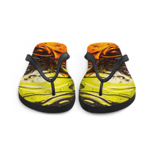 Abstract 02 Orange Lime Flip-Flops by Design Express