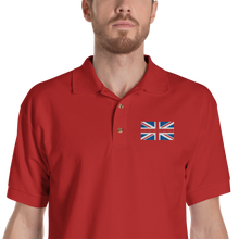 Red / S United Kingdom Flag "Solo" Embroidered Polo Shirt by Design Express