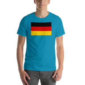 Aqua / S Germany Flag Short-Sleeve Unisex T-Shirt by Design Express