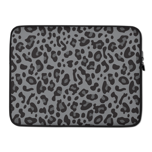 15 in Grey Leopard Print Laptop Sleeve by Design Express