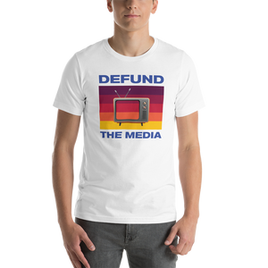 White / XS Defund The Media Color Unisex T-Shirt by Design Express
