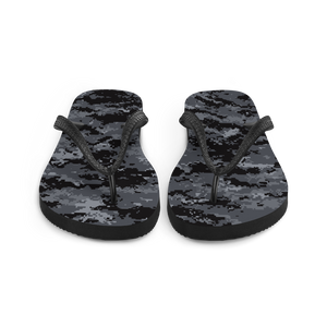 Dark Grey Digital Camouflage Flip-Flops by Design Express