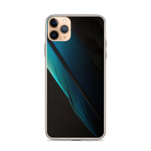 iPhone 11 Pro Max Blue Black Feather iPhone Case by Design Express