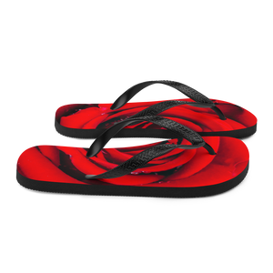 Fresh Red Rose Flip-Flops by Design Express