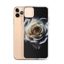 White Rose on Black iPhone Case by Design Express