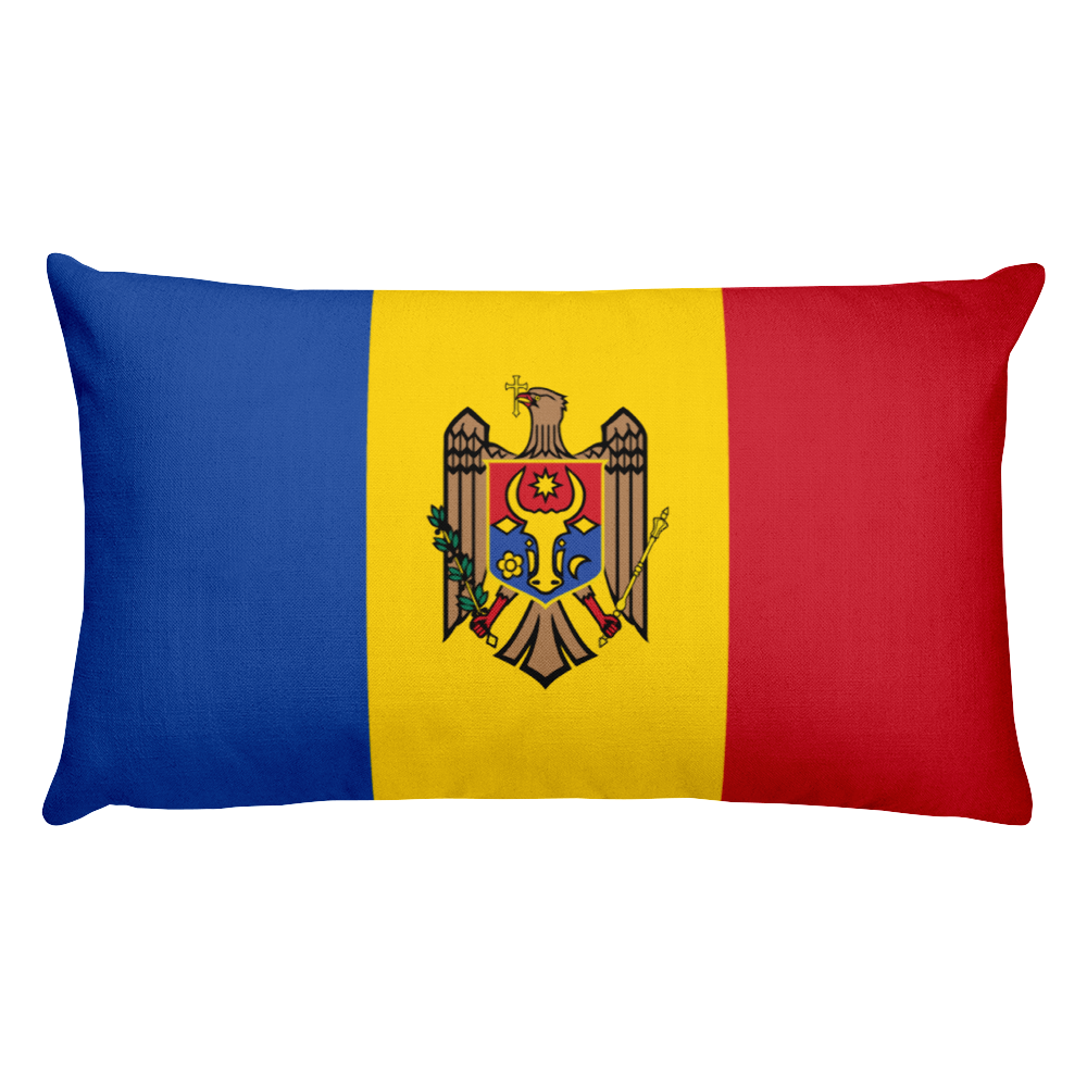 Default Title Moldova Flag Allover Print Rectangular Pillow Home by Design Express