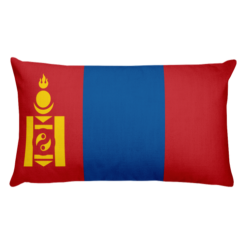 Default Title Mongolia Flag Allover Print Rectangular Pillow Home by Design Express