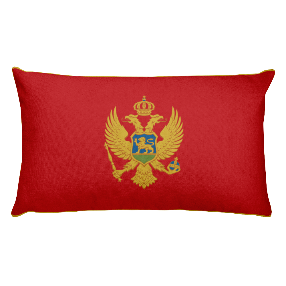 Default Title Montenegro Flag Allover Print Rectangular Pillow Home by Design Express
