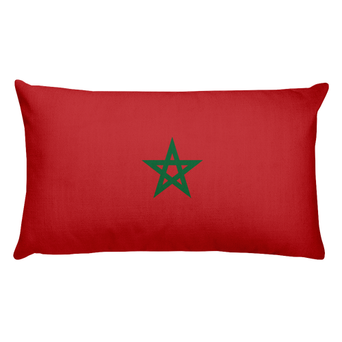 Default Title Morocco Flag Allover Print Rectangular Pillow Home by Design Express