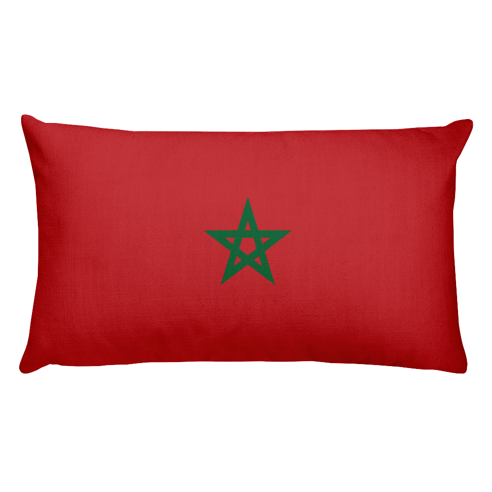 Default Title Morocco Flag Allover Print Rectangular Pillow Home by Design Express