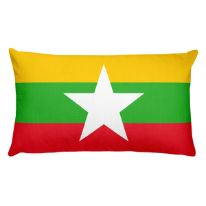 Default Title Myanmar Flag Allover Print Rectangular Pillow Home by Design Express