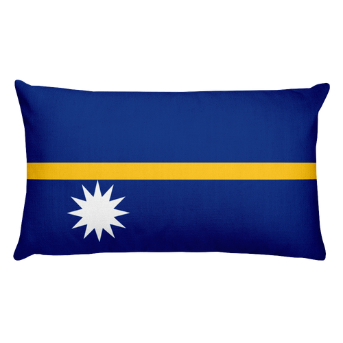 Default Title Nauru Flag Allover Print Rectangular Pillow Home by Design Express