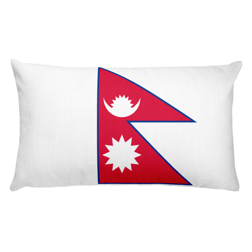 Default Title Nepal Flag Allover Print Rectangular Pillow Home by Design Express