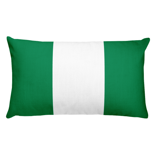 Default Title Nigeria Flag Allover Print Rectangular Pillow Home by Design Express