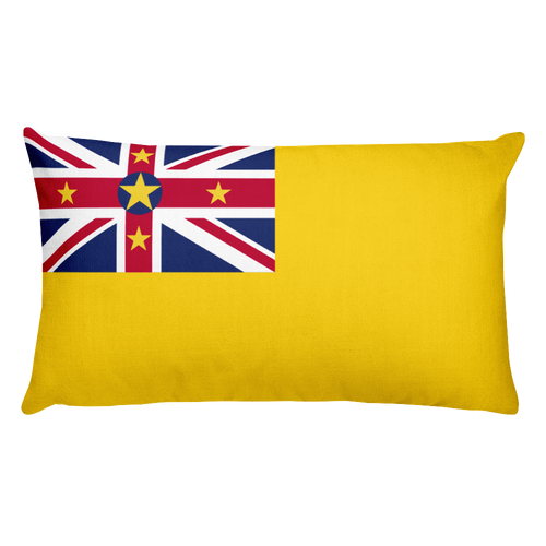 Default Title Niue Flag Allover Print Rectangular Pillow Home by Design Express
