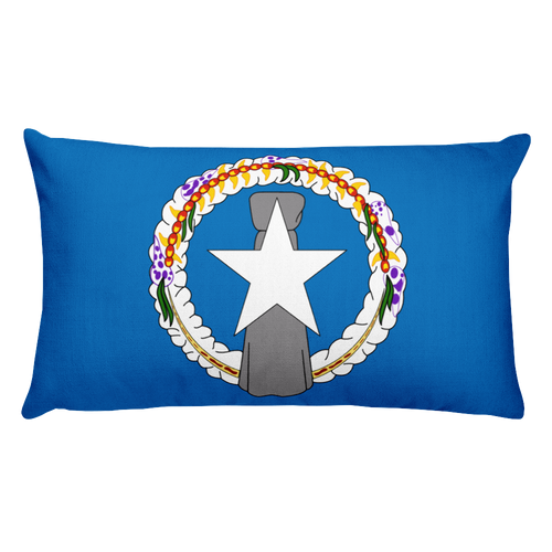 Default Title Northern Mariana Islands Flag Allover Print Rectangular Pillow Home by Design Express