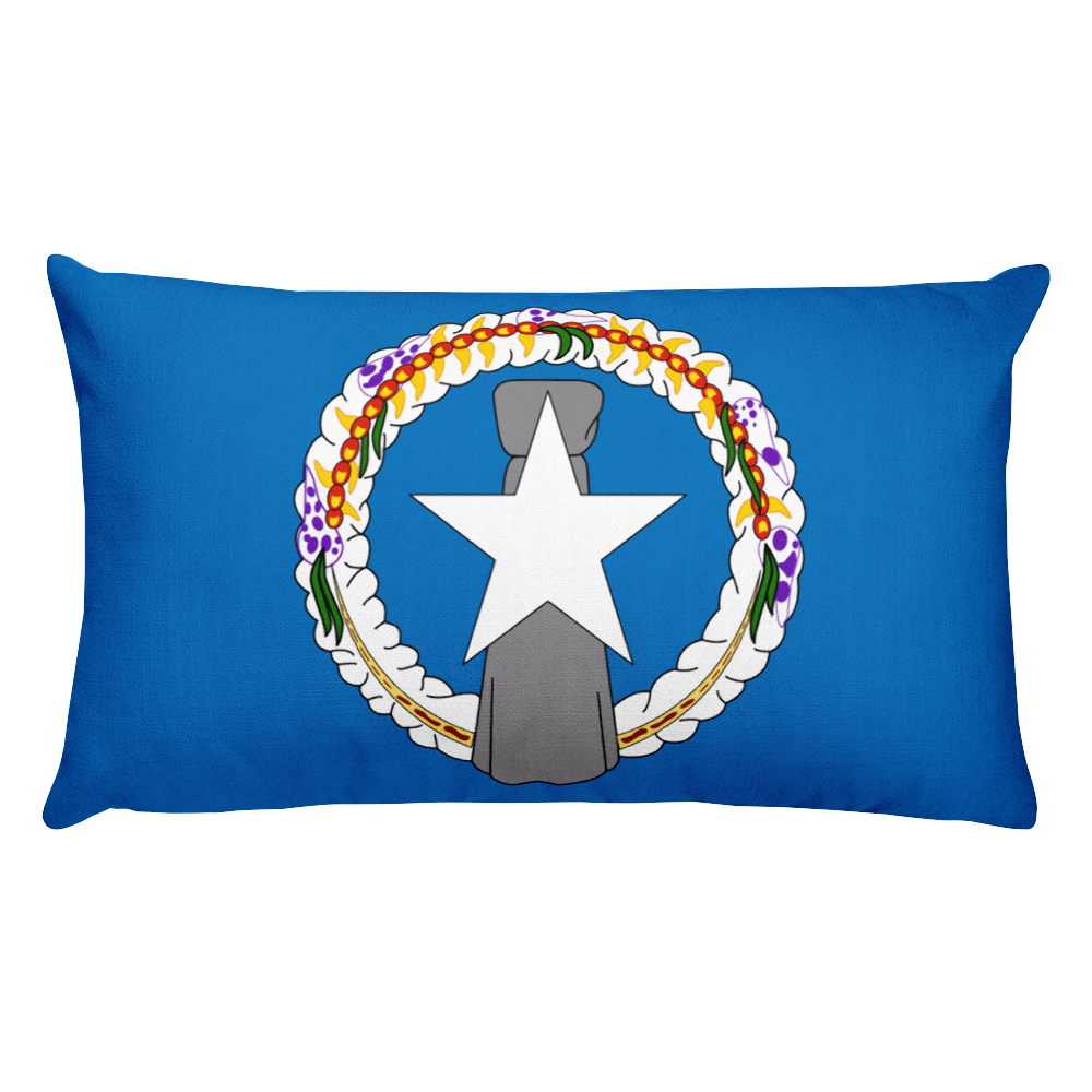 Default Title Northern Mariana Islands Flag Allover Print Rectangular Pillow Home by Design Express