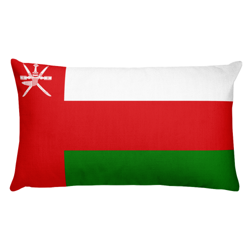 Default Title Oman Flag Allover Print Rectangular Pillow Home by Design Express