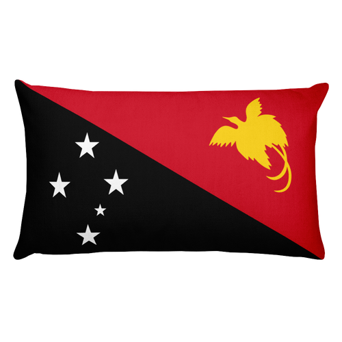 Default Title Papua New Guinea Flag Allover Print Rectangular Pillow Home by Design Express