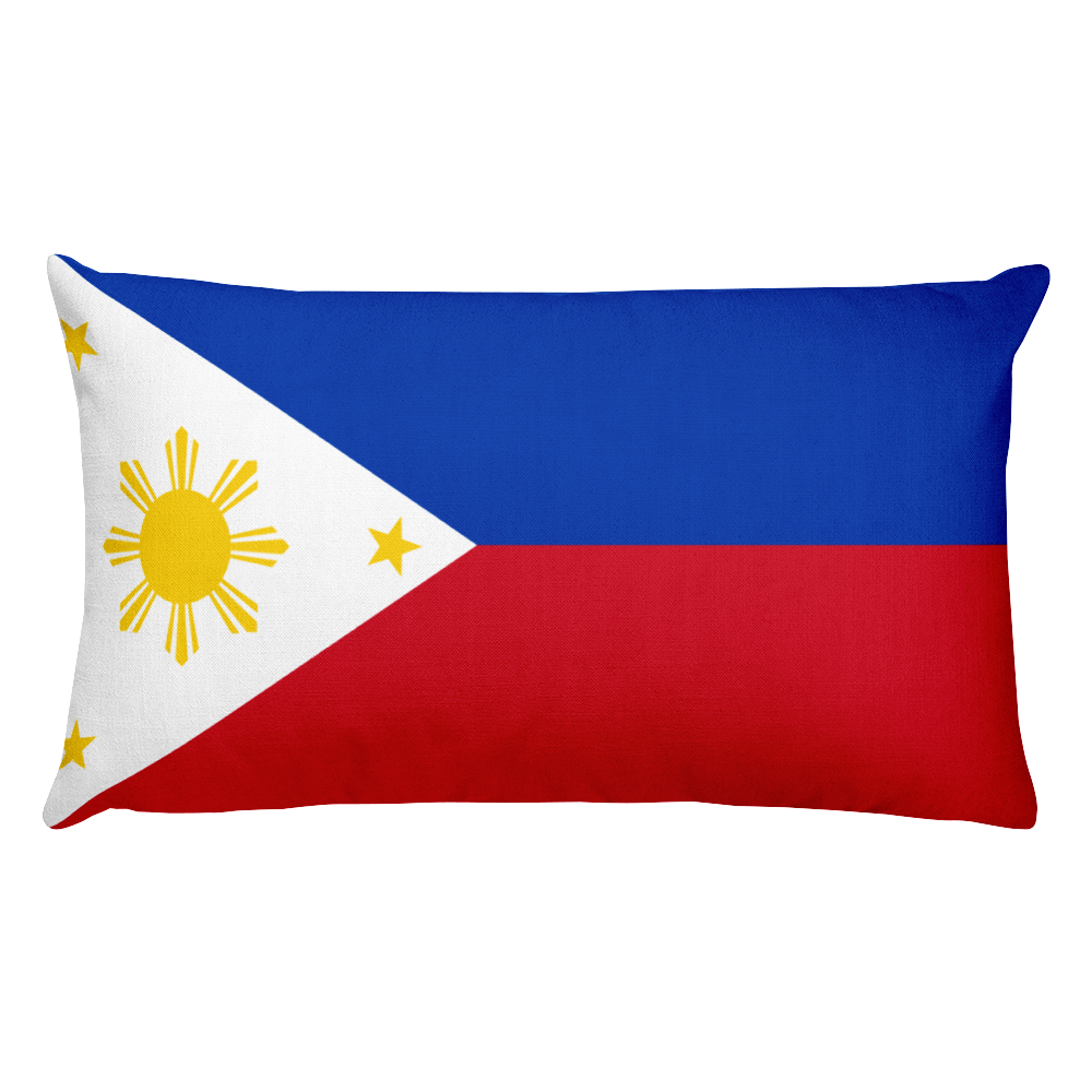 Default Title Philippines Flag Allover Print Rectangular Pillow Home by Design Express