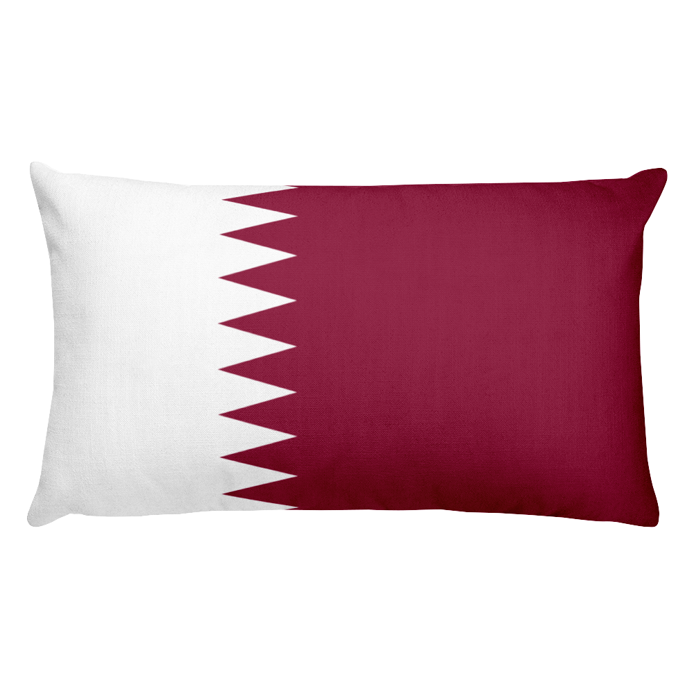 Default Title Qatar Flag Allover Print Rectangular Pillow Home by Design Express