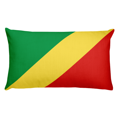 Default Title Republic of Congo Flag Allover Print Rectangular Pillow Home by Design Express