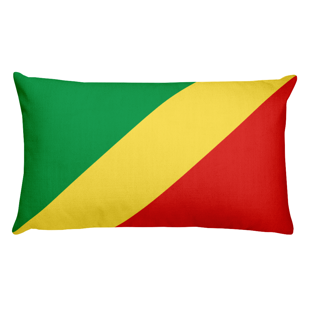 Default Title Republic of Congo Flag Allover Print Rectangular Pillow Home by Design Express