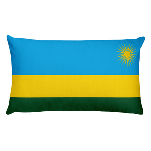 Default Title Rwanda Flag Allover Print Rectangular Pillow Home by Design Express