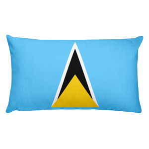 Default Title Saint Lucia Flag Allover Print Rectangular Pillow Home by Design Express
