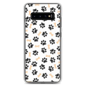 Samsung Galaxy S10+ Dog Paws and Bones Pattern Samsung Case by Design Express