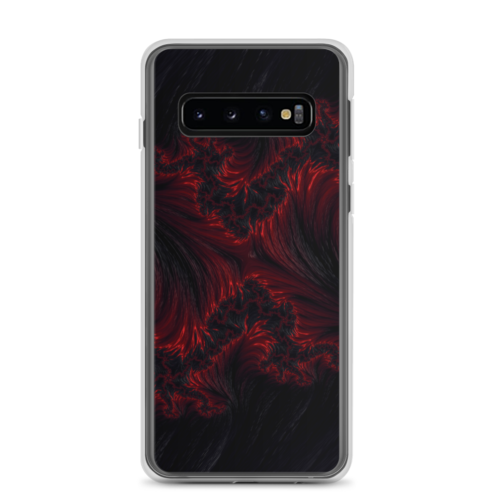 Samsung Galaxy S10 Black Red Fractal Art Samsung Case by Design Express