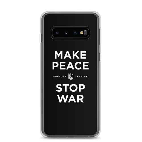 Samsung Galaxy S10 Make Peace Stop War (Support Ukraine) Black Samsung Case by Design Express