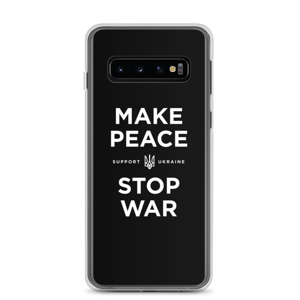 Samsung Galaxy S10 Make Peace Stop War (Support Ukraine) Black Samsung Case by Design Express