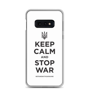 Samsung Galaxy S10e Keep Calm and Stop War (Support Ukraine) Black Print Samsung Case by Design Express