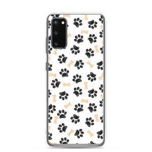 Samsung Galaxy S20 Dog Paws and Bones Pattern Samsung Case by Design Express