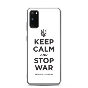 Samsung Galaxy S20 Keep Calm and Stop War (Support Ukraine) Black Print Samsung Case by Design Express