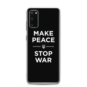 Samsung Galaxy S20 Make Peace Stop War (Support Ukraine) Black Samsung Case by Design Express