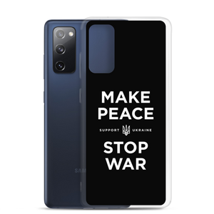 Make Peace Stop War (Support Ukraine) Black Samsung Case by Design Express