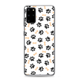 Samsung Galaxy S20 Plus Dog Paws and Bones Pattern Samsung Case by Design Express