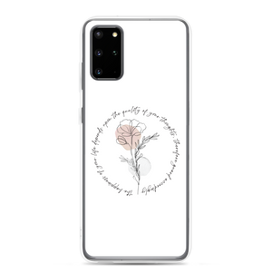 Samsung Galaxy S20 Plus the happiness of your life deppends upon the quality of your thoughts Samsung Case by Design Express