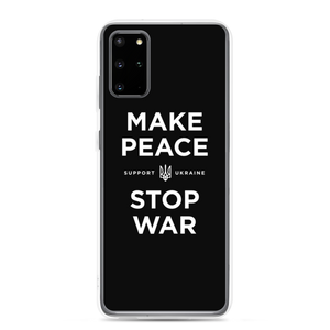 Samsung Galaxy S20 Plus Make Peace Stop War (Support Ukraine) Black Samsung Case by Design Express